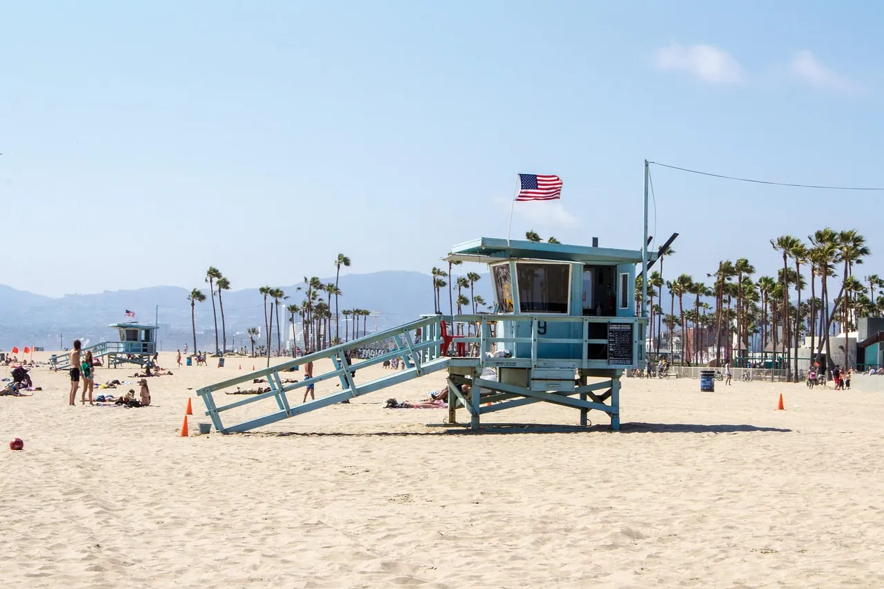 Beach, nature, lifeguard tower