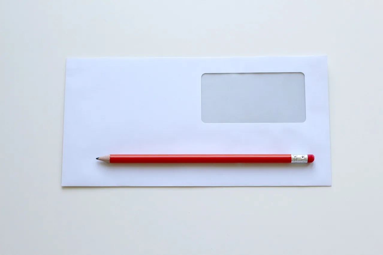 Envelope, pencil, office