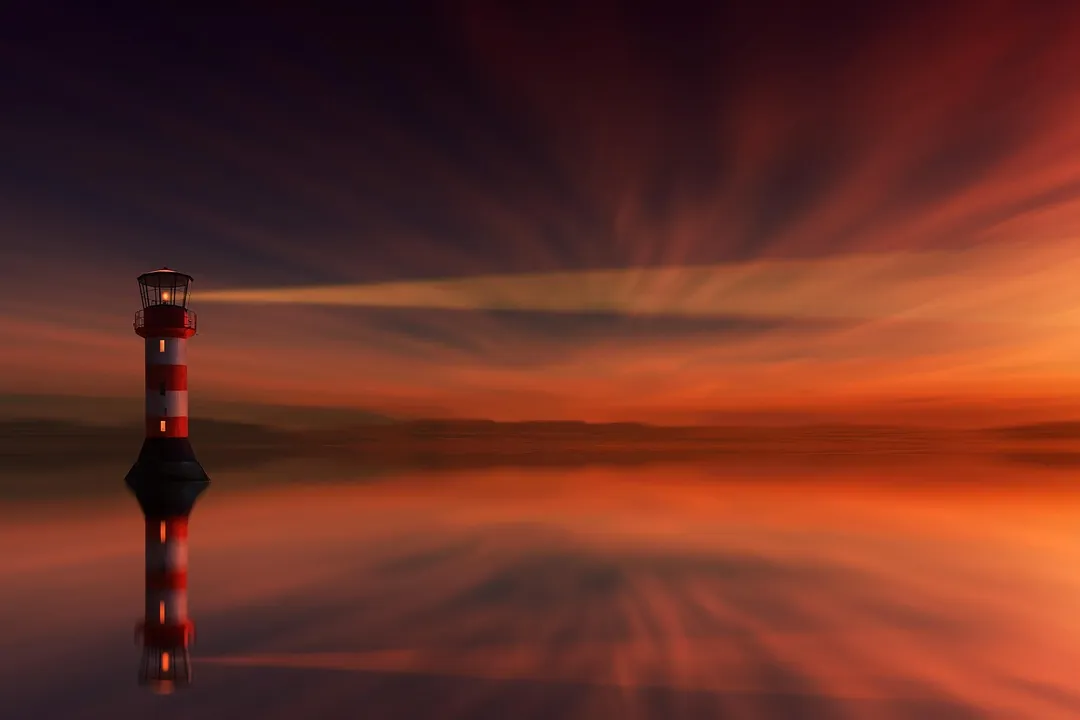 Sunset, lighthouse, dawn