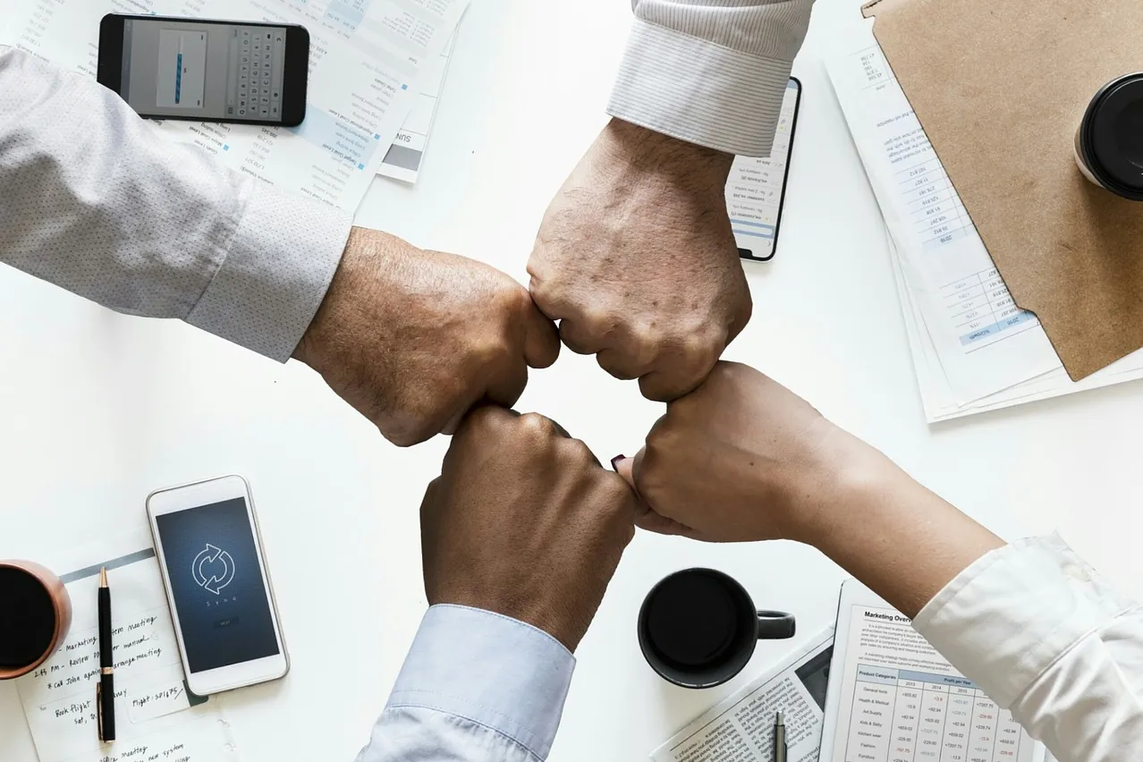 Teamwork, cooperation, business