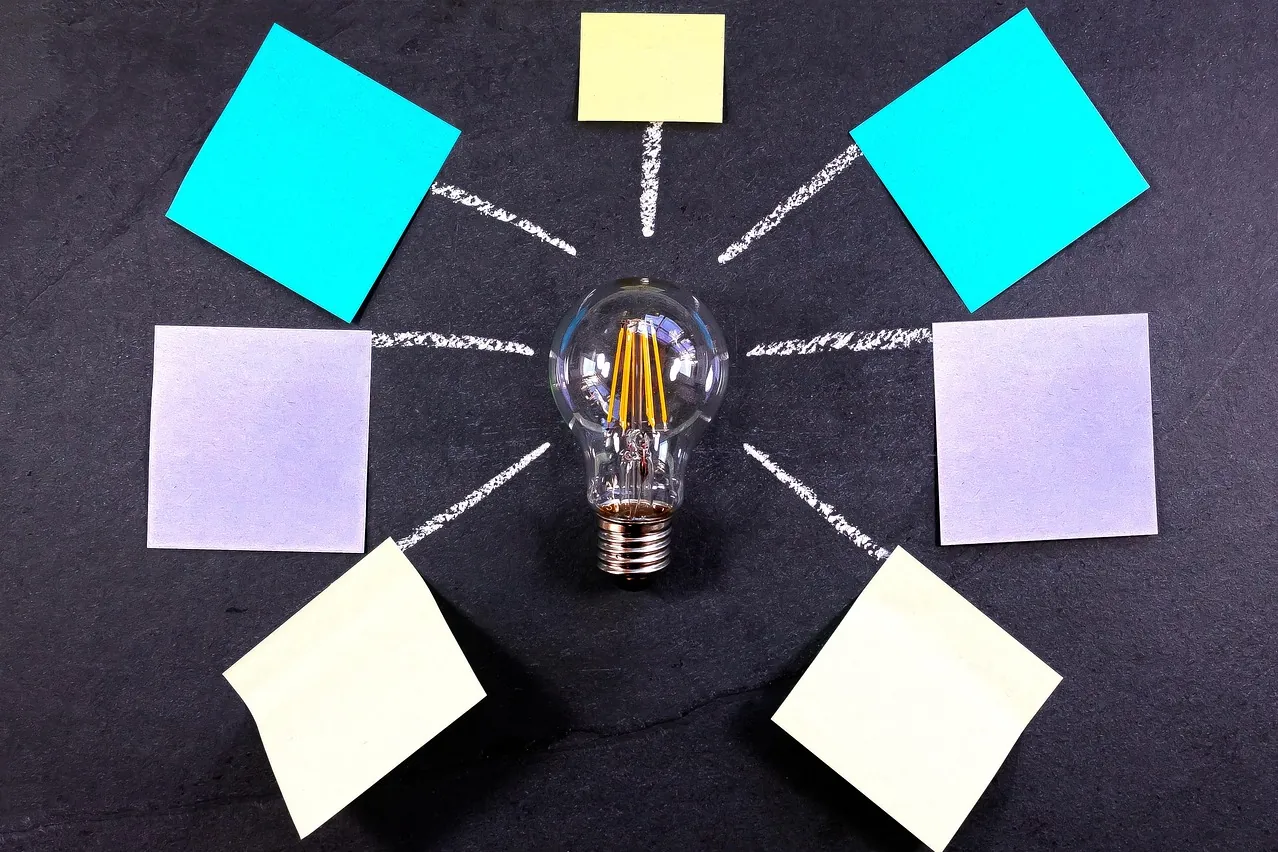 Post it, brainstorming, free background