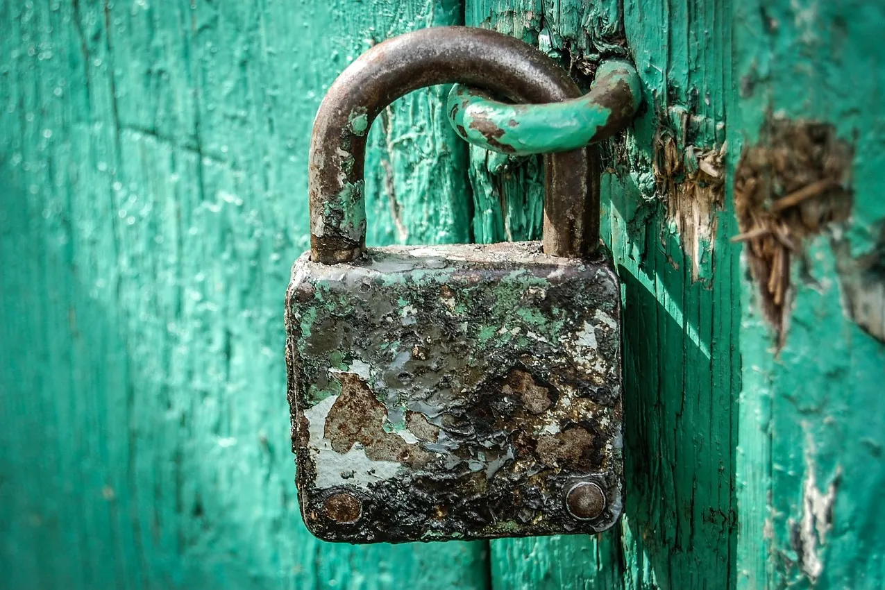 Padlock, locked, secured