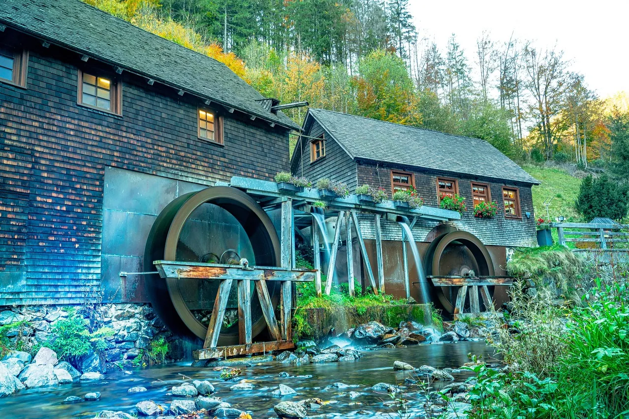 Witch hole mill, sawmill, mill wheel